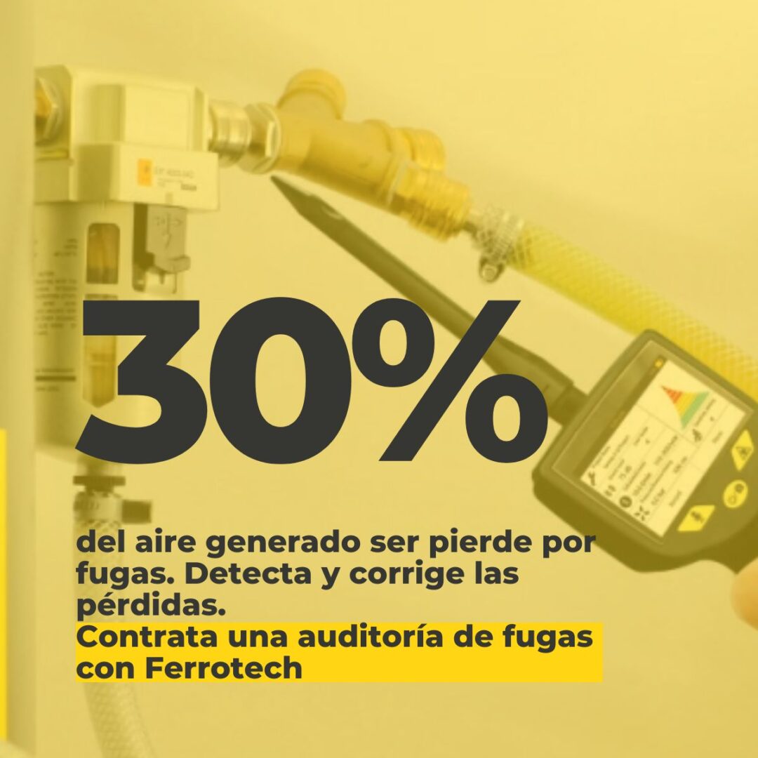 Hasta un 30% del aire comprimido pueden ser fugas.