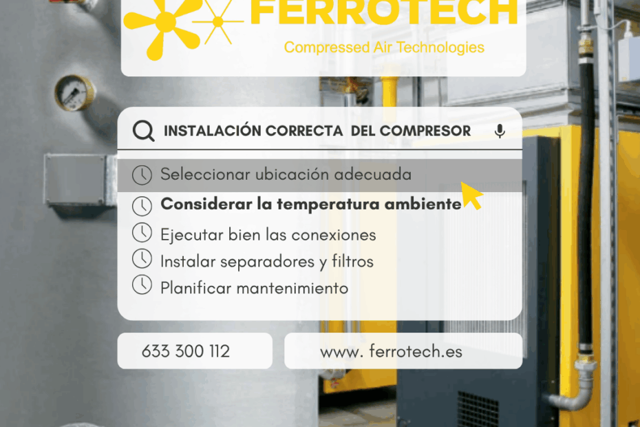 Instalación de compresores en Galicia